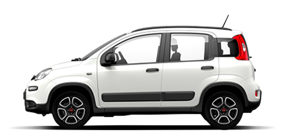 Το αυτοκίνητο Fiat Panda σε λευκό χρώμα