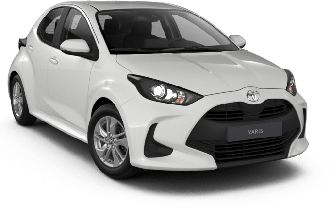 Το αυτοκίνητο Toyota Yaris σε άσπρο χρώμα